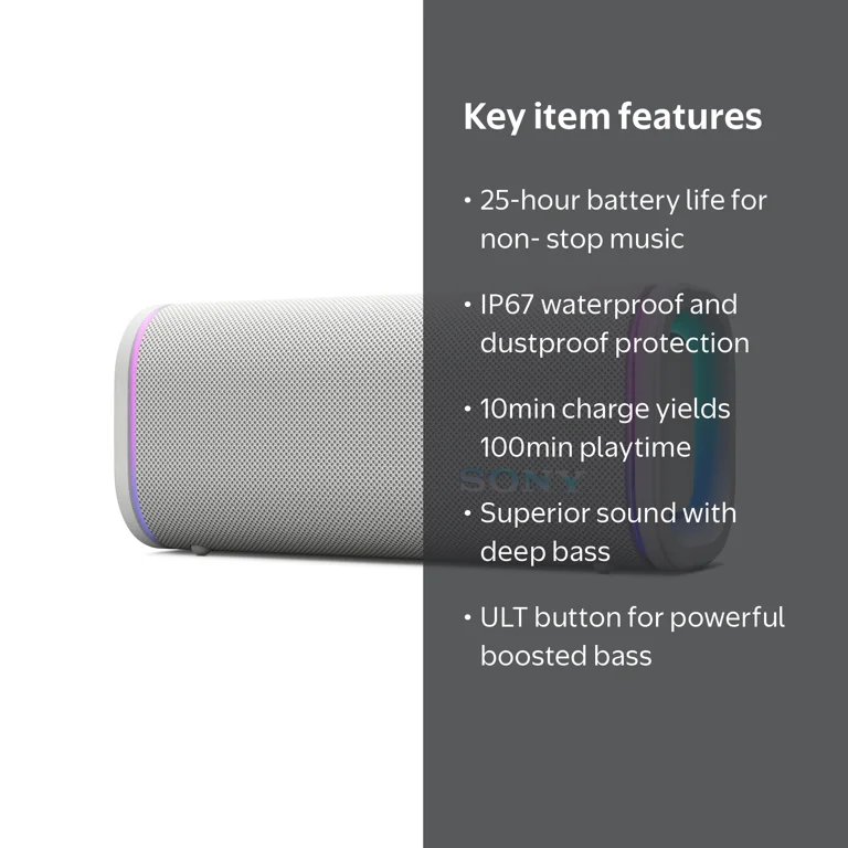 Sony ULT FIELD 5 Wireless Portable Bluetooth Speaker, IP67