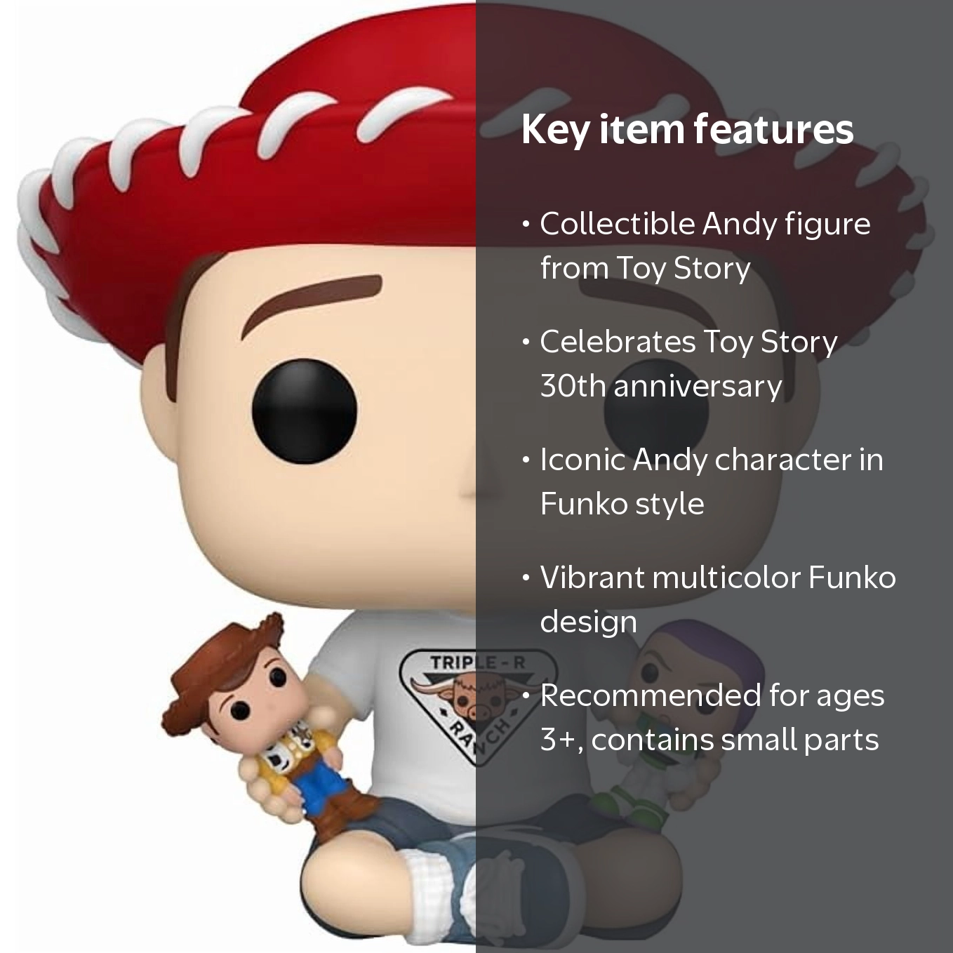 Funko POP! Disney, Toy Story 30th Andy Collectible Vinyl Figure