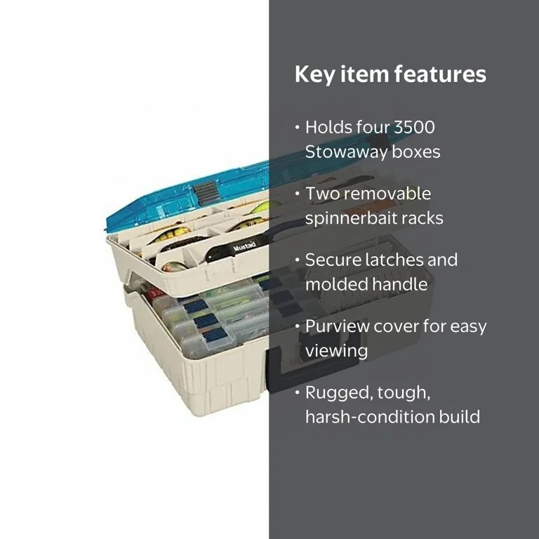 3500 tackle box dimensions KastKing HyperSeal Waterproof Box, 3600 and 3700 Tackle Boxes for Fishing, Fishing Tackle Organizer with Removable Dividers, Lure Box and Multiple Use The adjustable dividers provide the flexibility to load your utility case with plastic baits Plano 3600 Guide Series Tackle