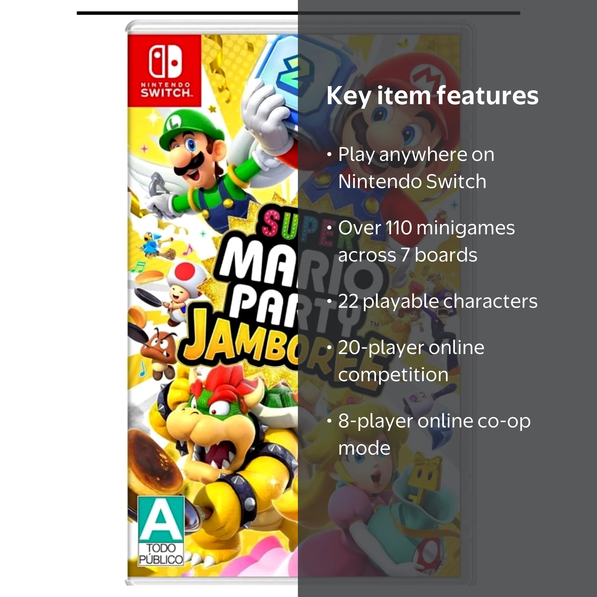 Nintendo Switch Super Mario Party Jamboree, Region-Free, 7 Boards