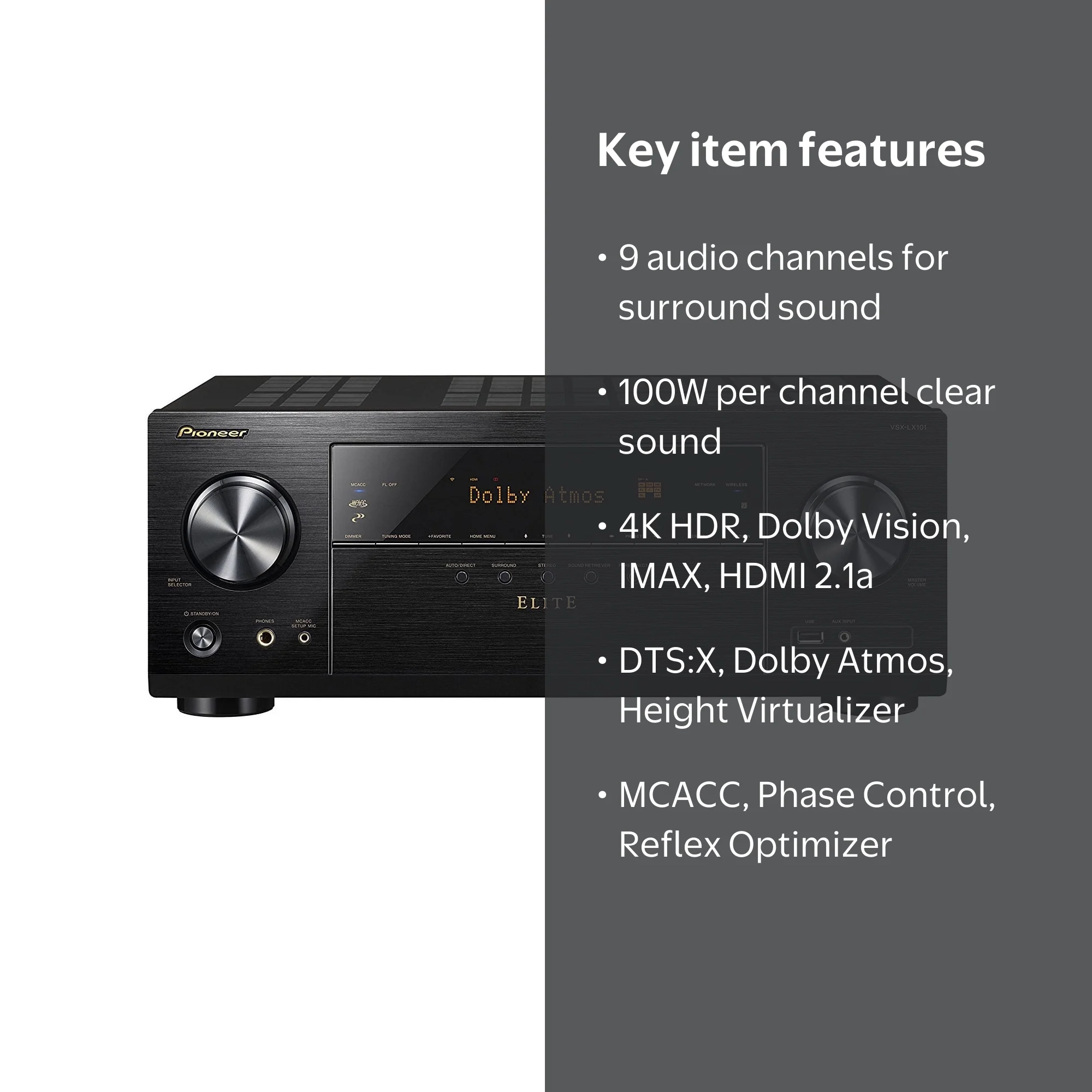 Pioneer VSX-835 7.2 Channel Audio & Video Receiver IMAX Enhanced