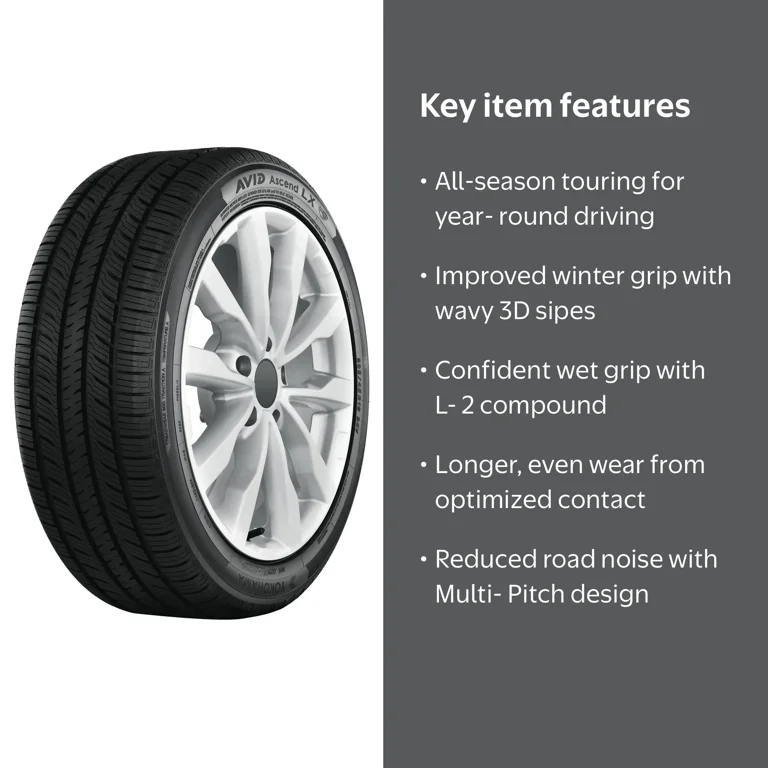 Yokohama Avid Ascend LX All-Season Tire, 225/60R17/4 99H BW