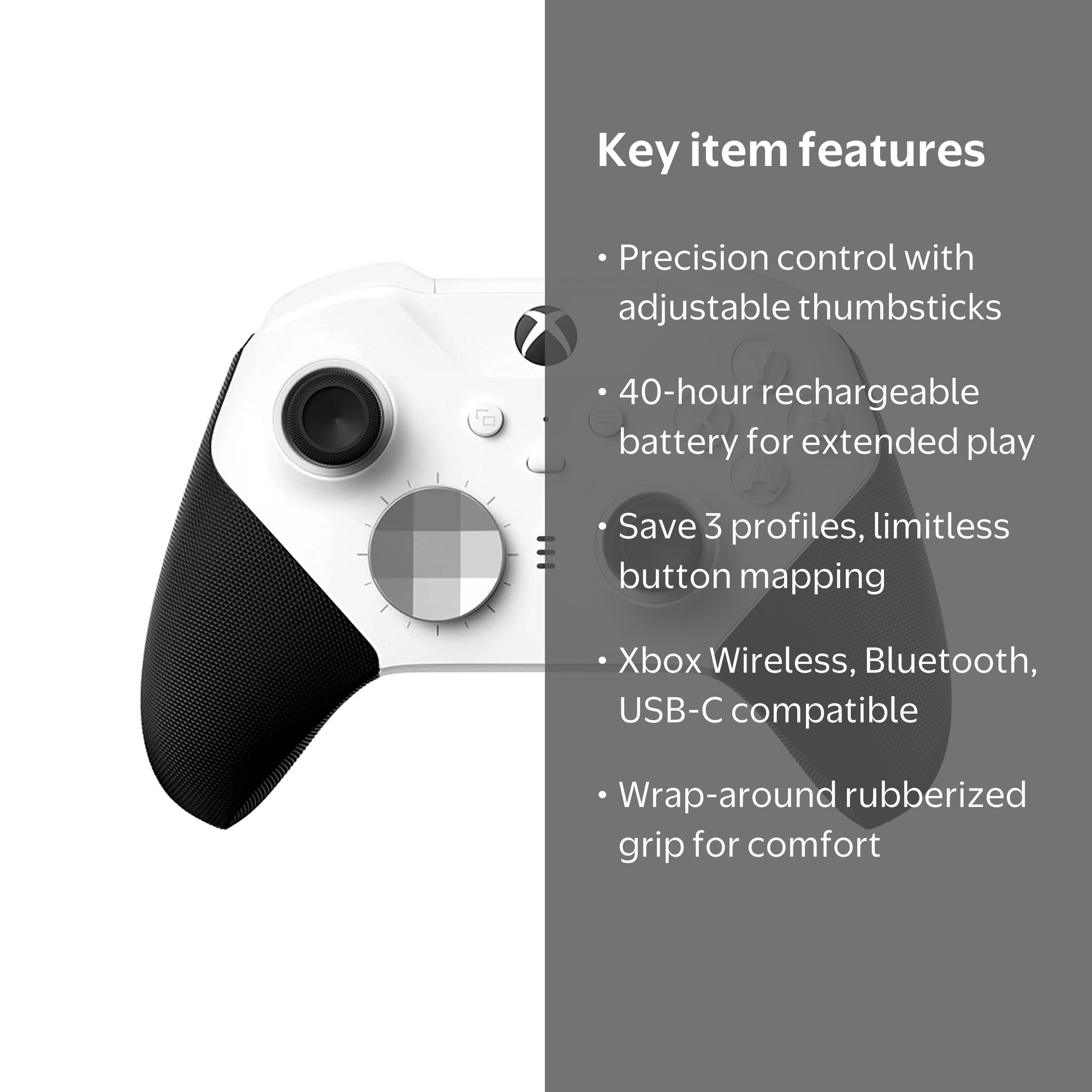 Microsoft Xbox Elite Series 2 Wireless Controller - White/Black