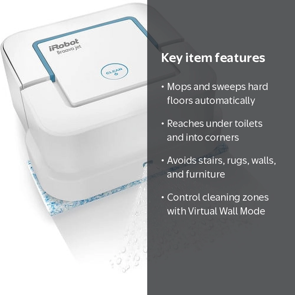 iRobot Small Cleaner - Braava jet 240 Mopping Robot - White