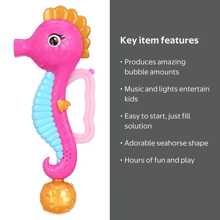 Play Day Seahorse Bubble Blower - Tons of Bubbles - Walmart.com