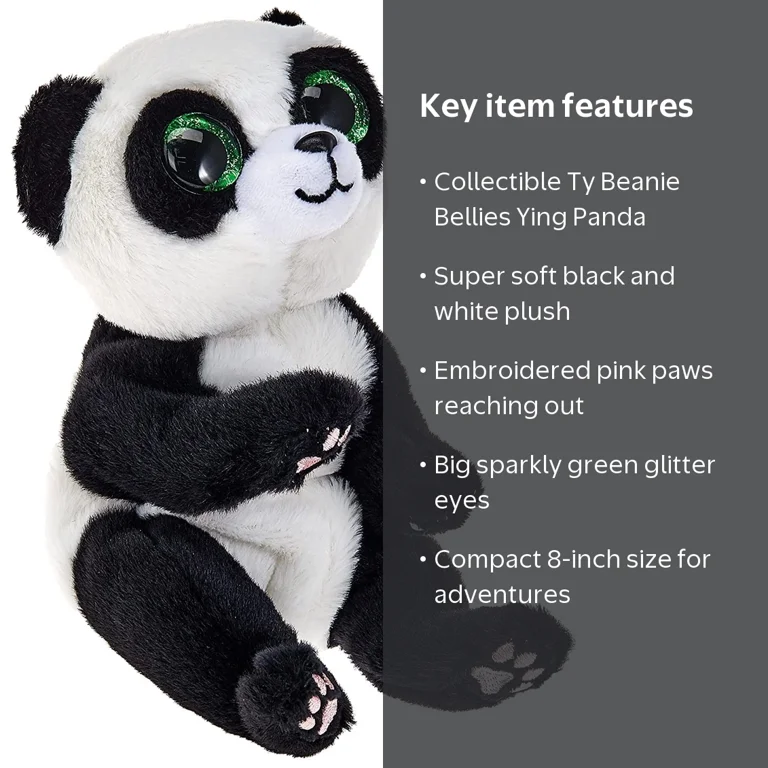 TY Plush Beanie Babies - Cute Ying the Panda (6