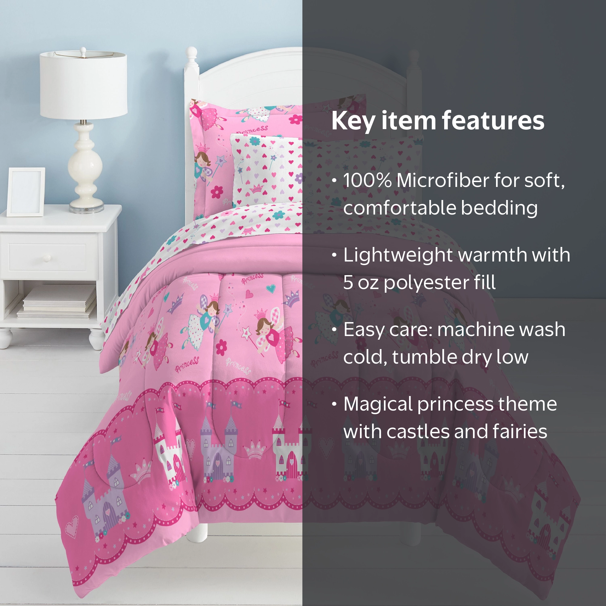 Dream Factory Magical Princess Twin Comforter Set, 64