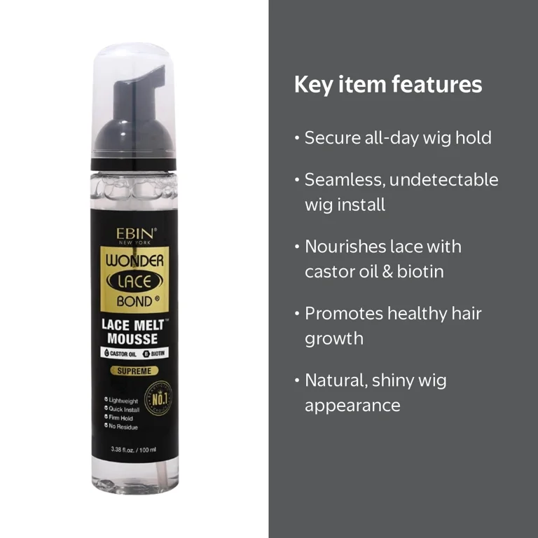 Ebin New York Wonder Lace Bond, Lace Melt Mousse 3.38oz - Walmart.com