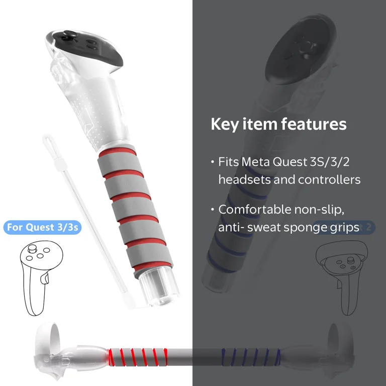 Prociv, VR Gorilla Tag Long Arms for Meta Quest 3S/3/2, 1Set, Gray