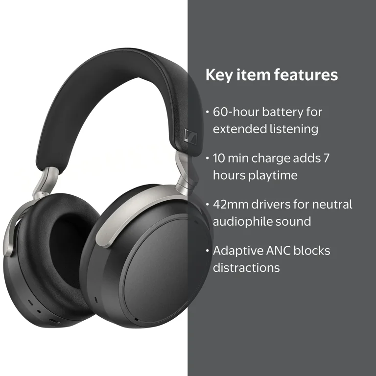 Sennheiser, HDB 630 Wireless Headphones, Hi-Res Audio, 60 Hour