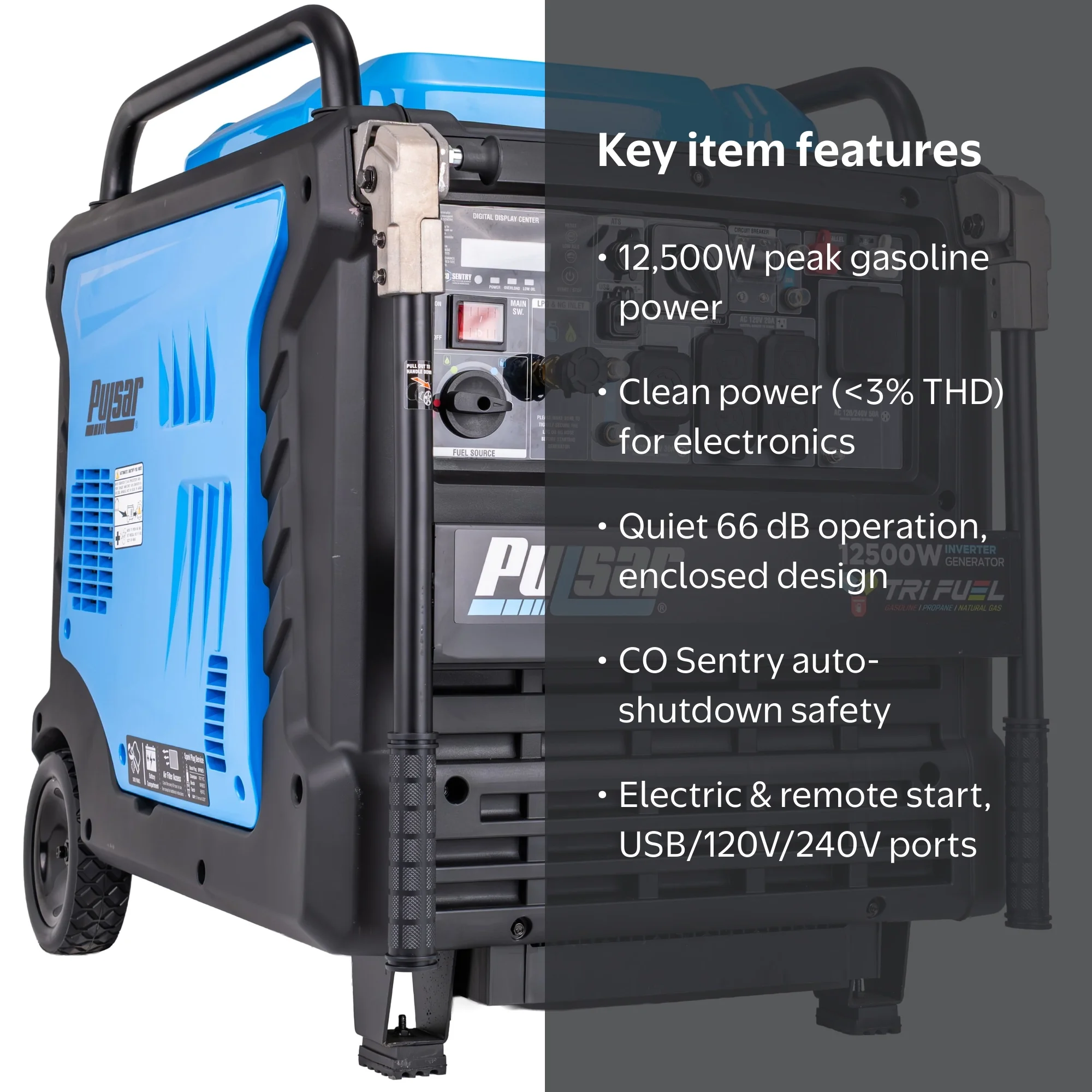 Pulsar PGD125TiSRCO 12500W Tri Fuel Inverter Generator With