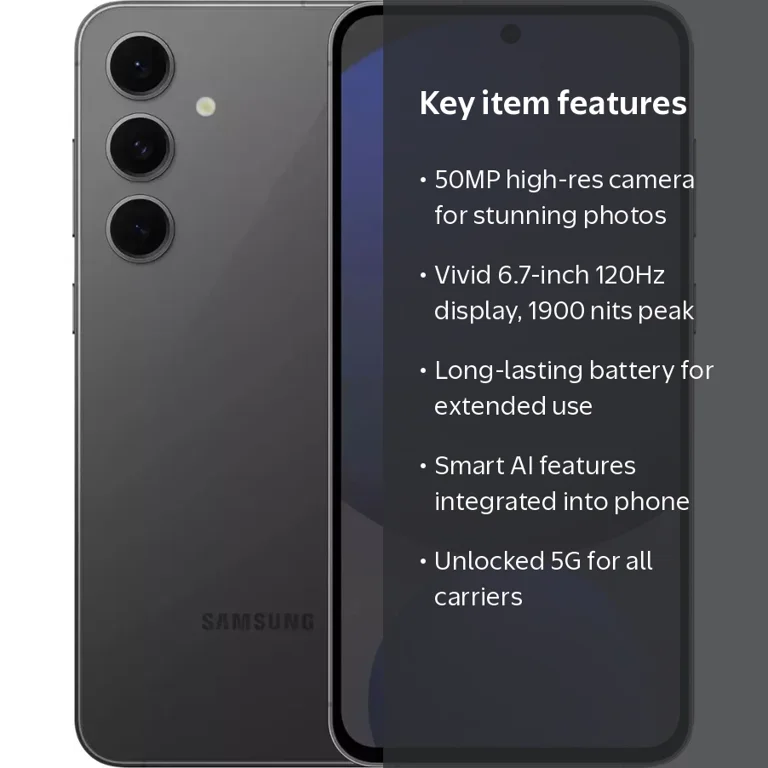 SAMSUNG Galaxy S24 FE AI Phone, 128GB Unlocked Android Smartphone