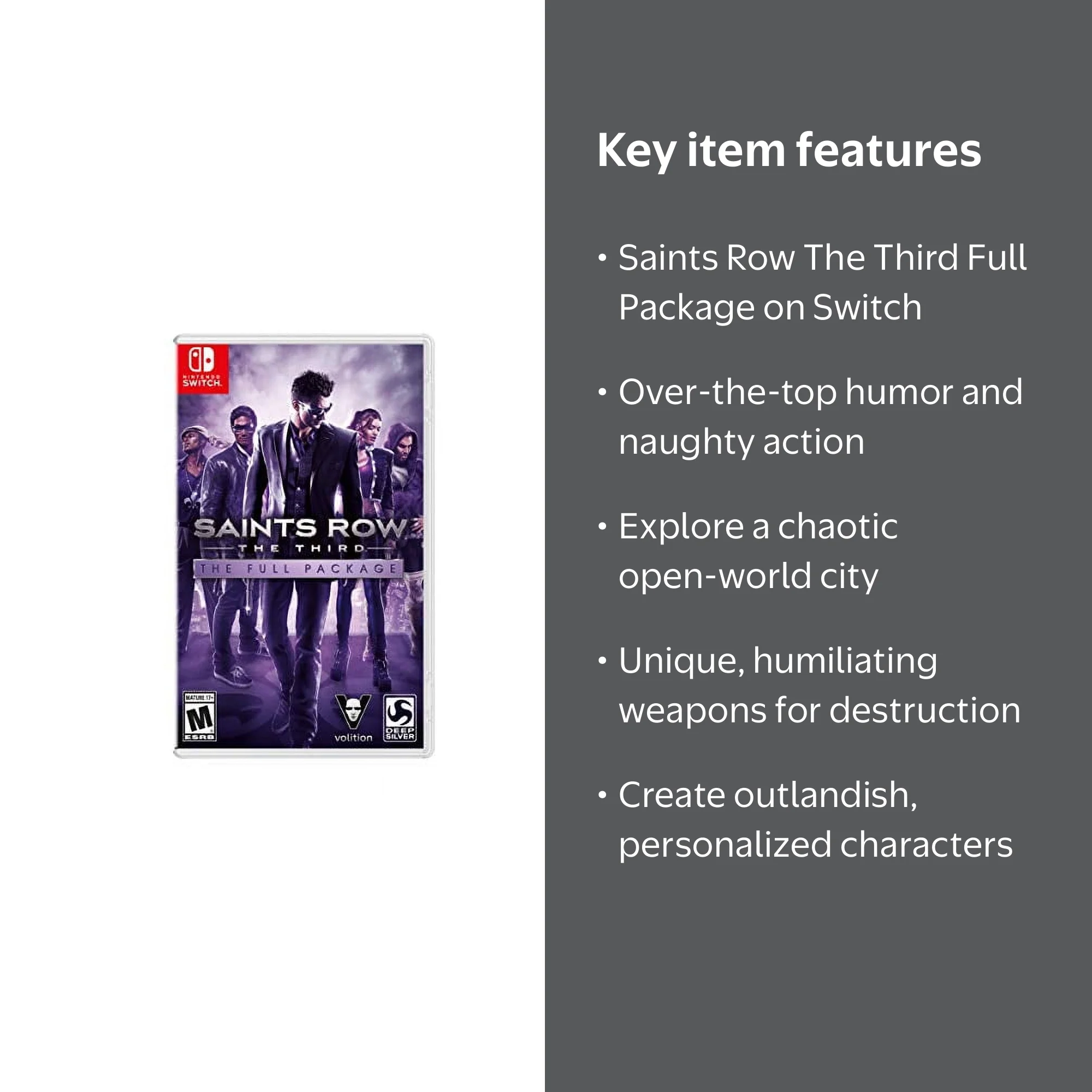 Saints Row The Third - Full Package - Nintendo Switch - Walmart.com