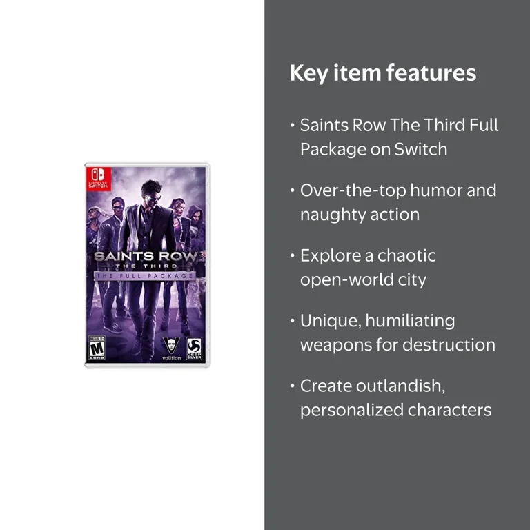 Saints Row The Third - Full Package - Nintendo Switch - Walmart.com