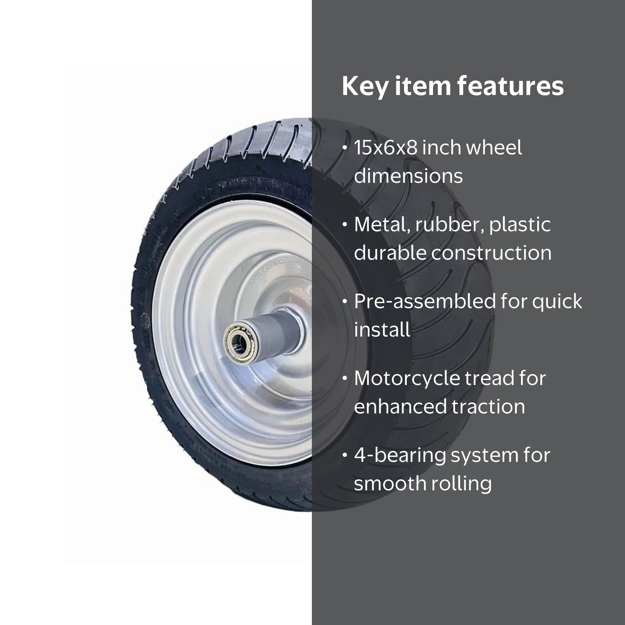 Dixie Chopper Front Wheel & Rim Assembly with Tires, Zero Turn for