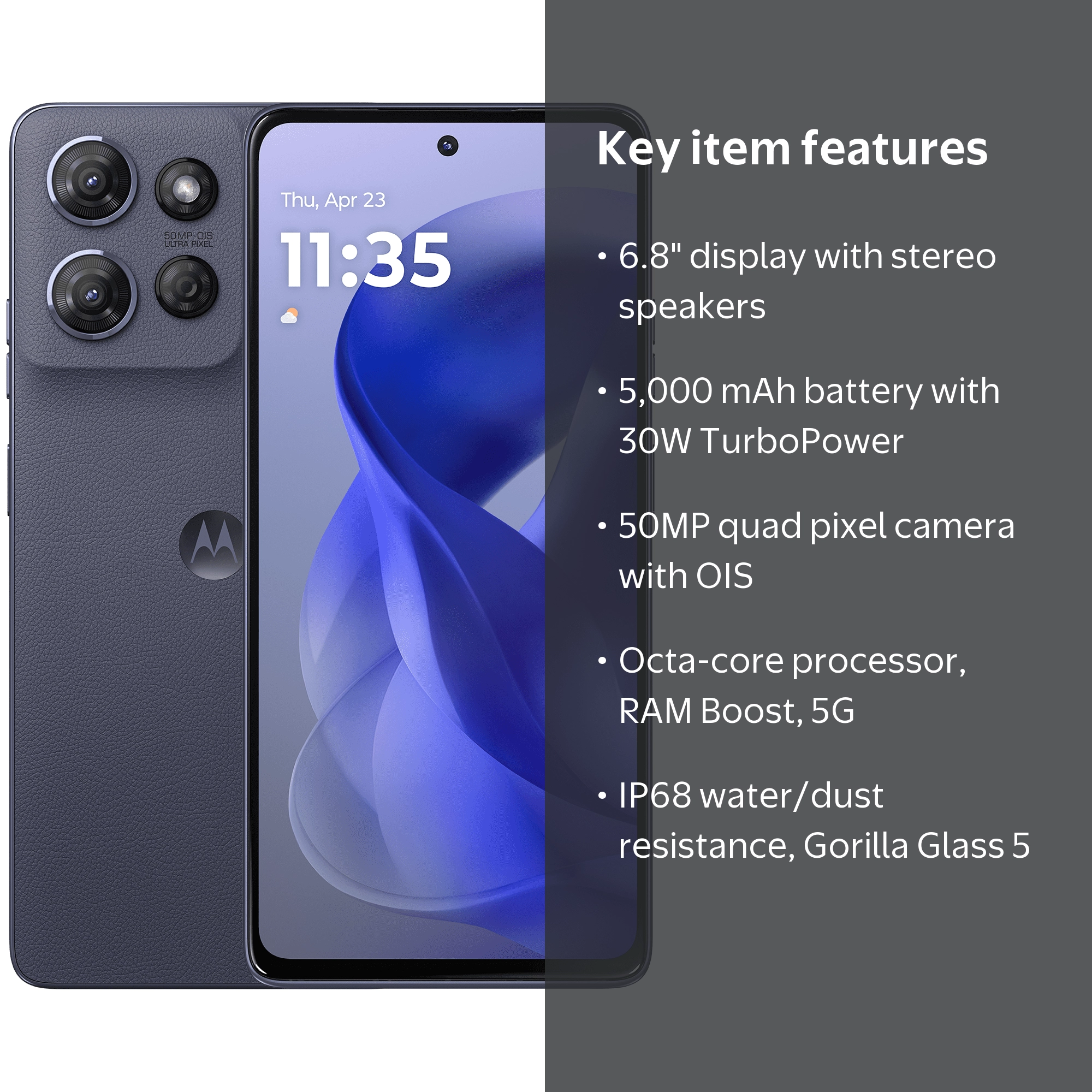 Motorola, Prepaid Smartphone, moto g Power 2025, 5G, Gray