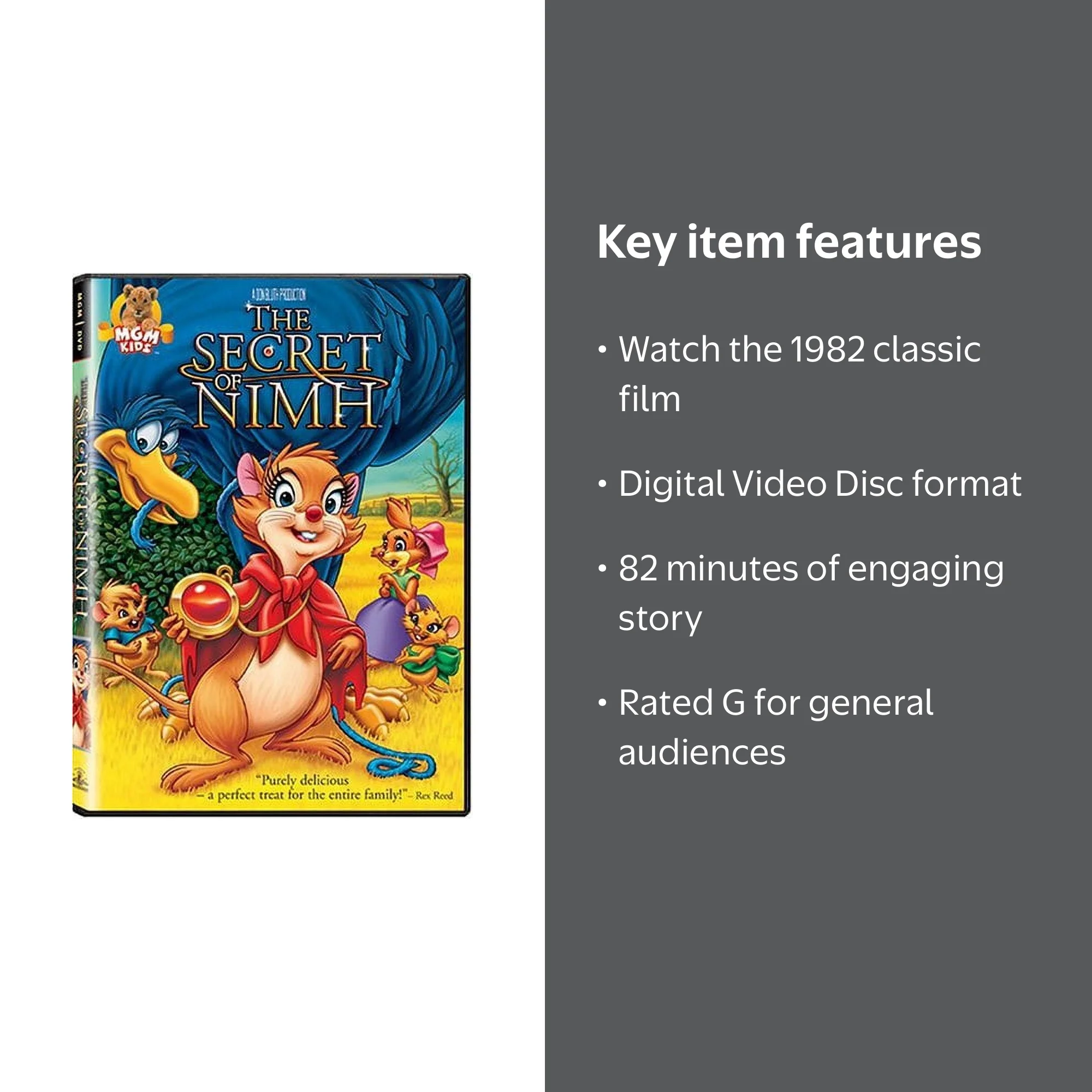MGM Movie - The Secret of NIMH, Kids & Family DVD - Walmart.com