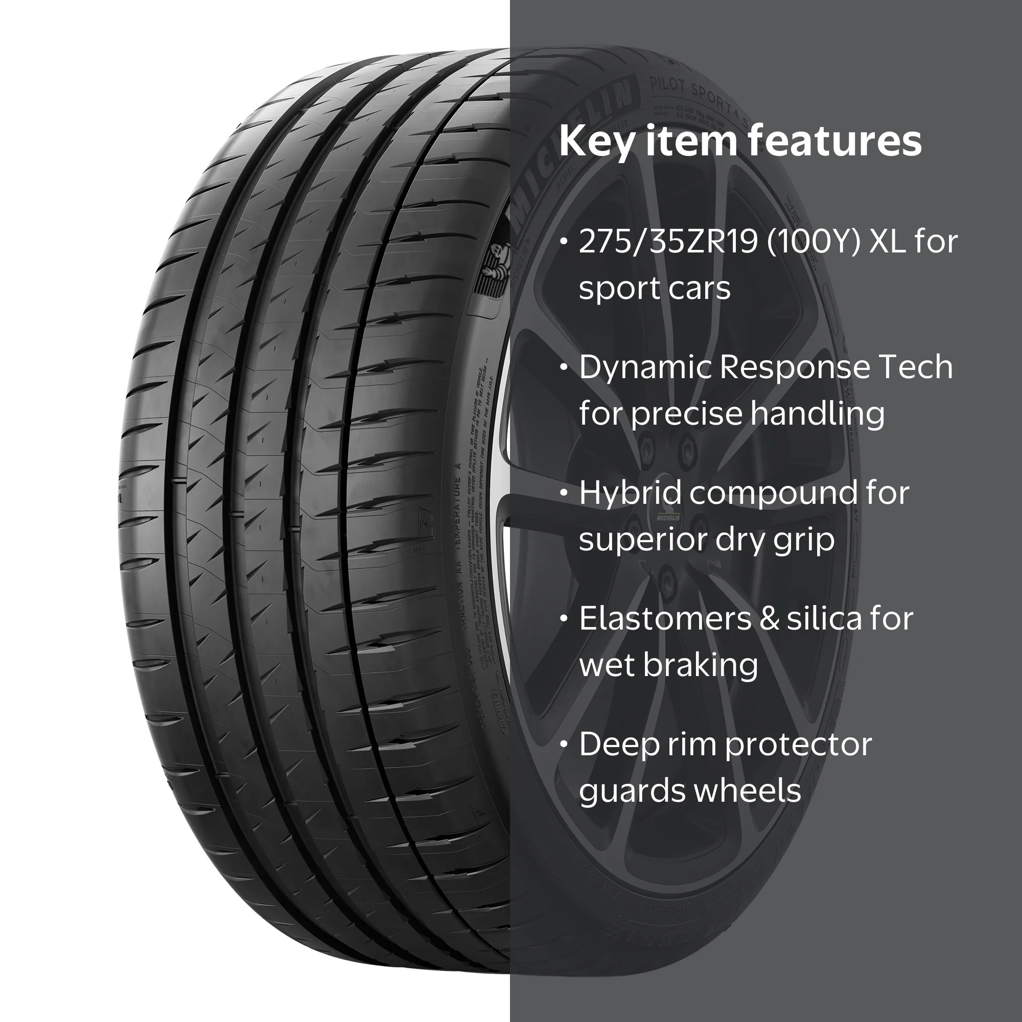 Michelin Pilot Sport 4S Ultra-High-Performance 275/35ZR19 (100Y