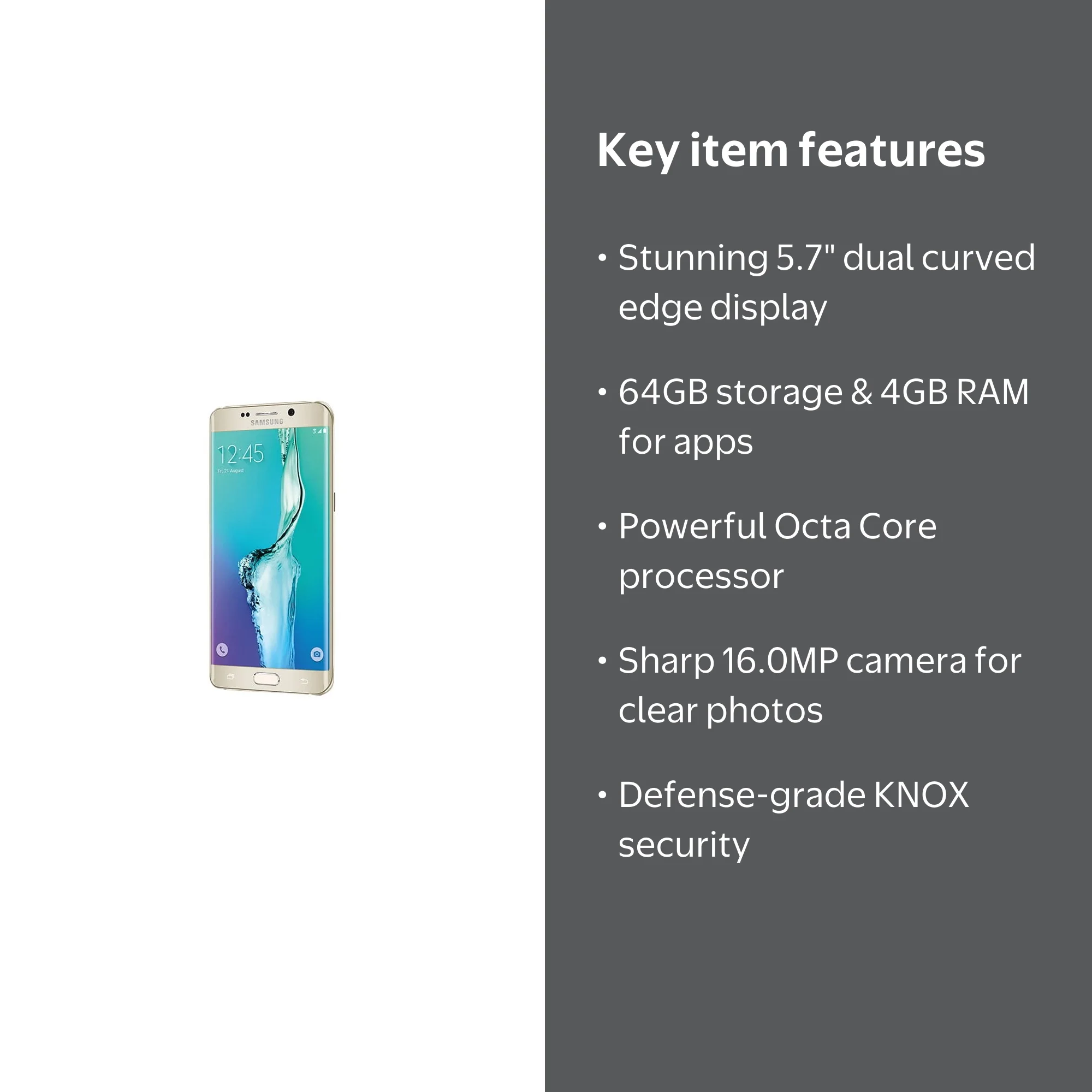 Samsung, Galaxy S6 Edge Plus Smartphone, 64GB, Gold - Walmart.com