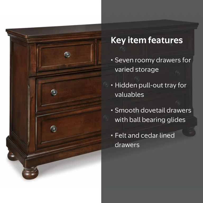 ashley furniture dark brown dresser Furniture, Dresser, 7-Drawer, Traditional Wood cf-size-1x