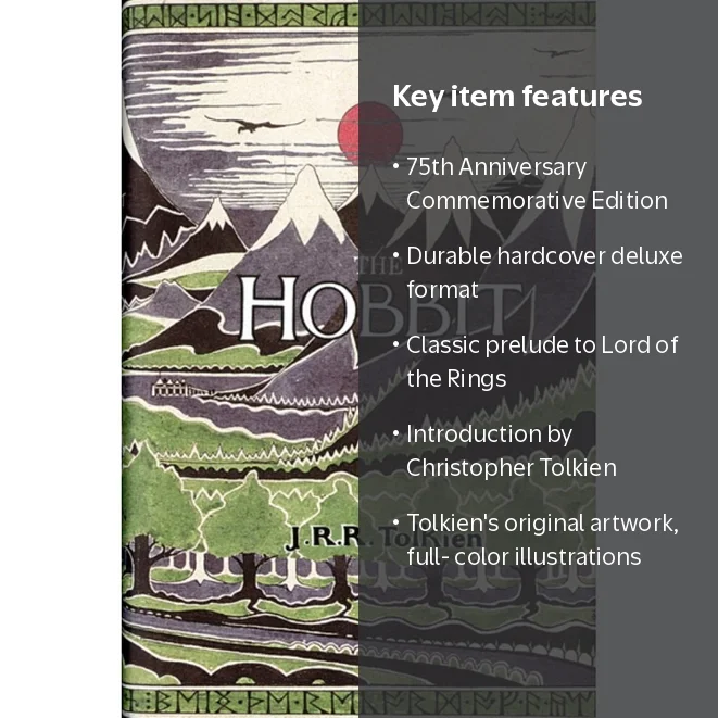 J. R. R. Tolkien, The Hobbit 75th Anniversary Hardcover, ISBN