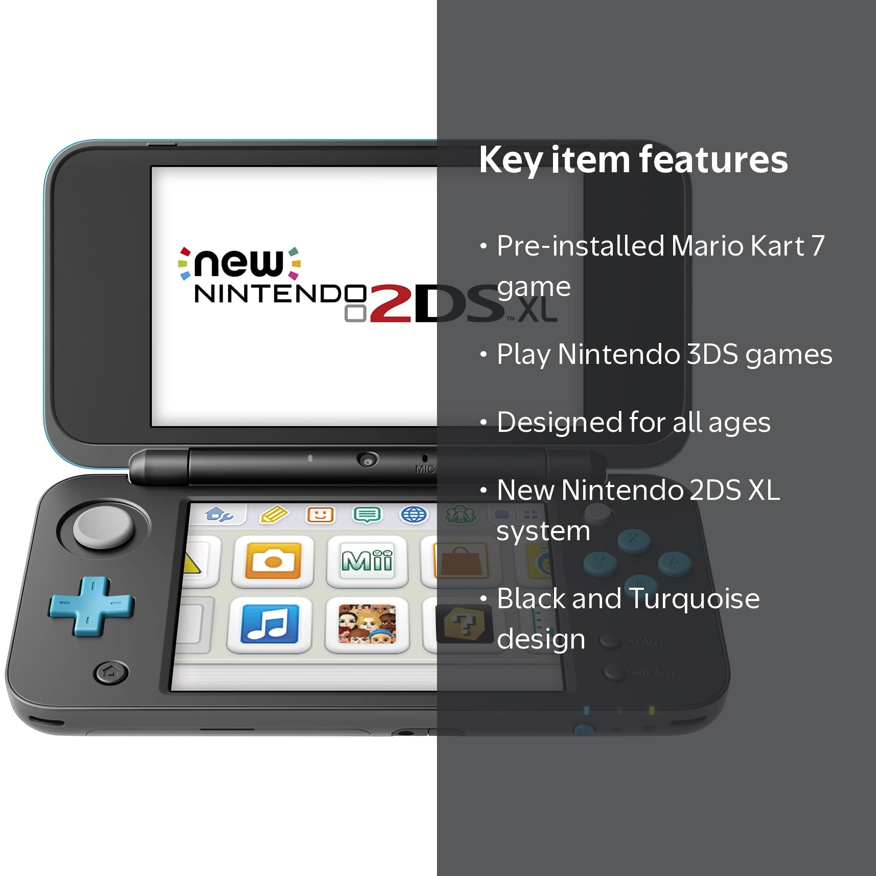 Nintendo New Nintendo 2DS XL System with Mario Kart 7 pre
