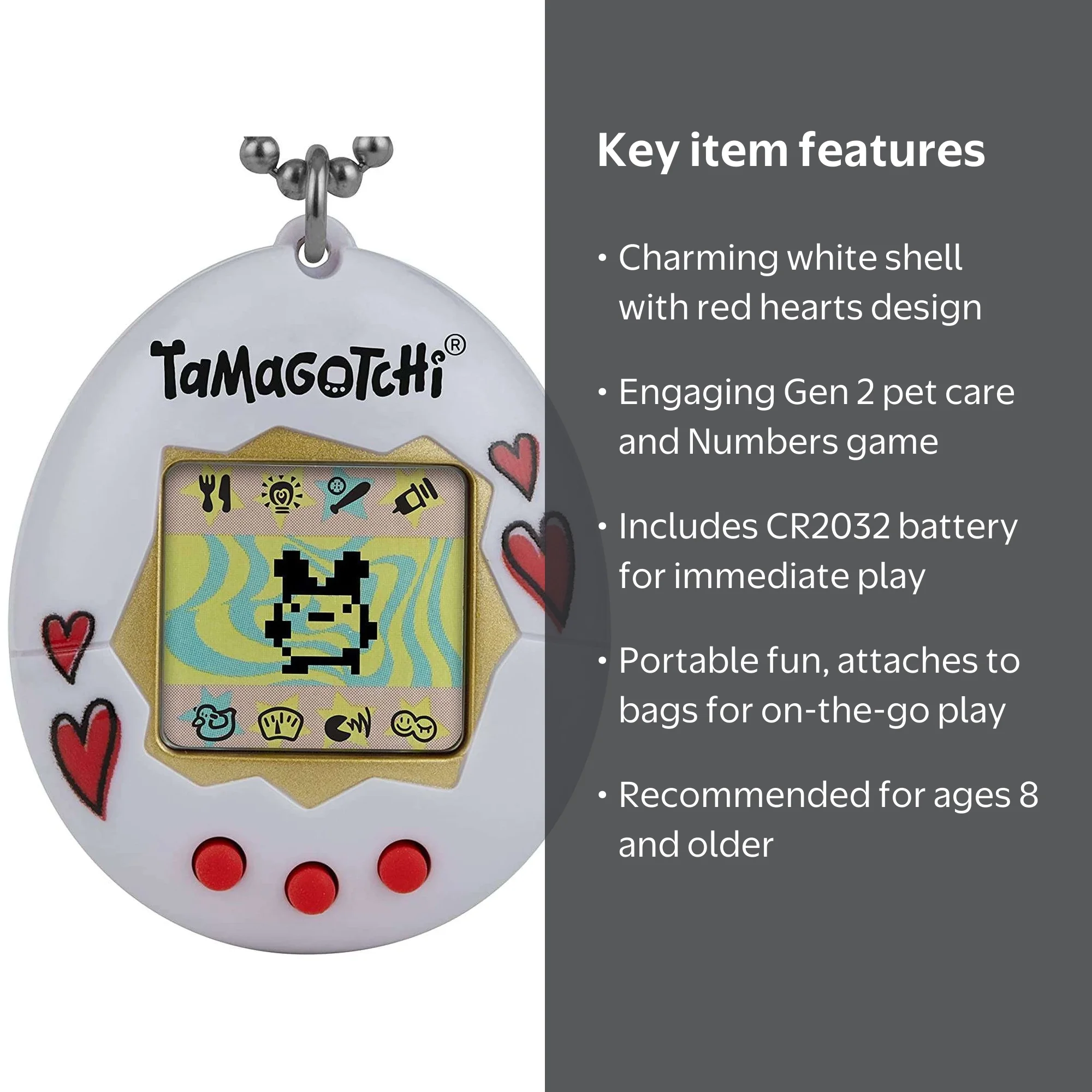 Tamagotchi Original Virtual Pet Toy with Hearts Design (Updated