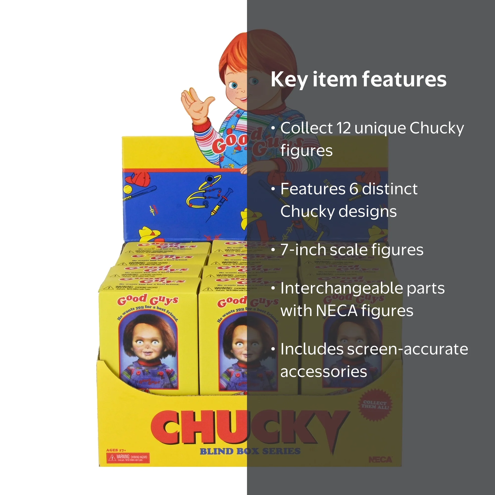 NECA, Chucky (TV Series), Good Guy 7-Inch Action Figure, Set of 12
