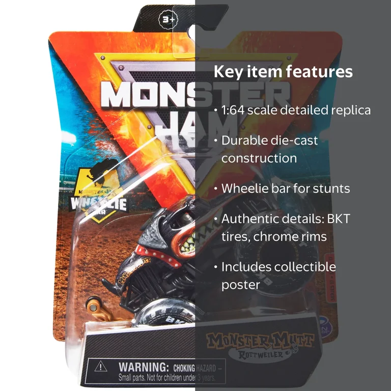 Monster Jam, Monster Mutt Rottweiler Monster Truck, Die-Cast