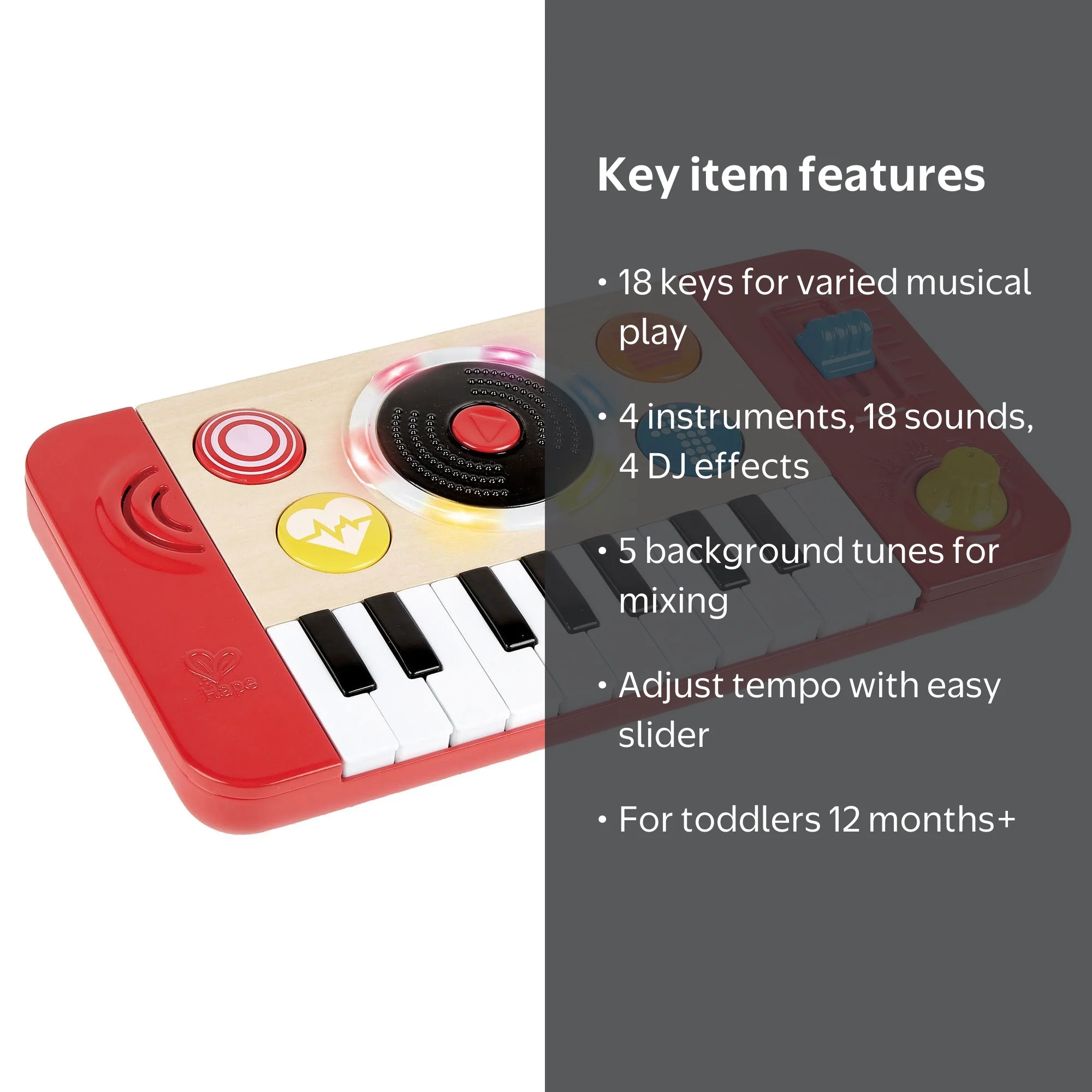Hape DJ Mix and Spin Studio: Toddler Music Instrument & Learning