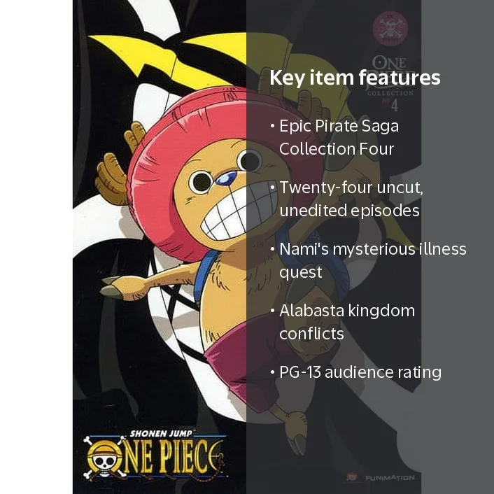 ONE PIECE, DVD, Collection 4, Uncut Anime Episodes - Walmart.com