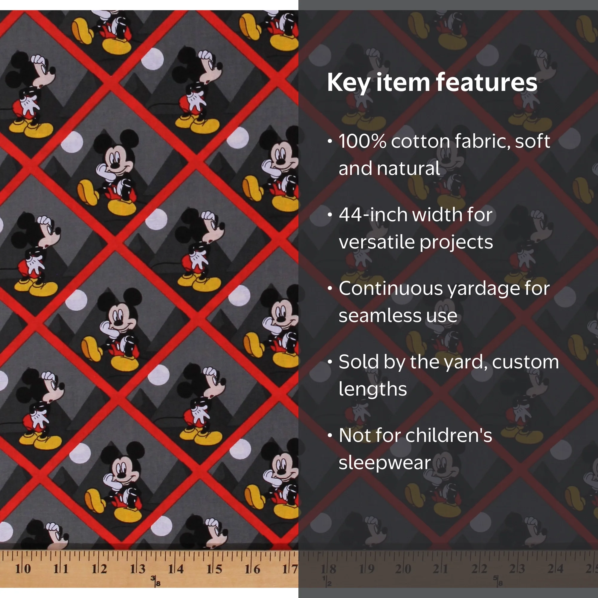 Cotton Mickey Mouse Mickey Tile Disney Cartoon Characters Kids