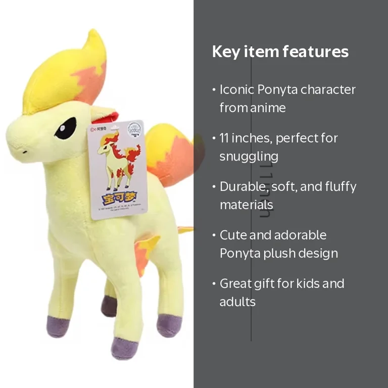 Pokemon Ponyta Character Plush 11 Inch Cuddly Toy - Walmart.com