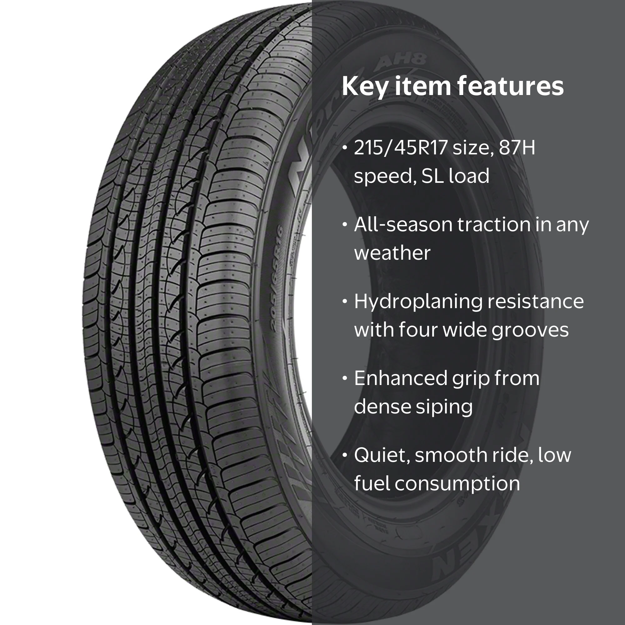 Nexen N'Priz AH8 All Season 215/45R17 87H Passenger Tire - Walmart.com