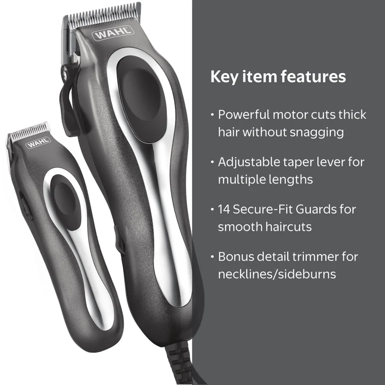 Wahl Deluxe Chrome Pro Men's Haircut Trimmer Kit with Cutting