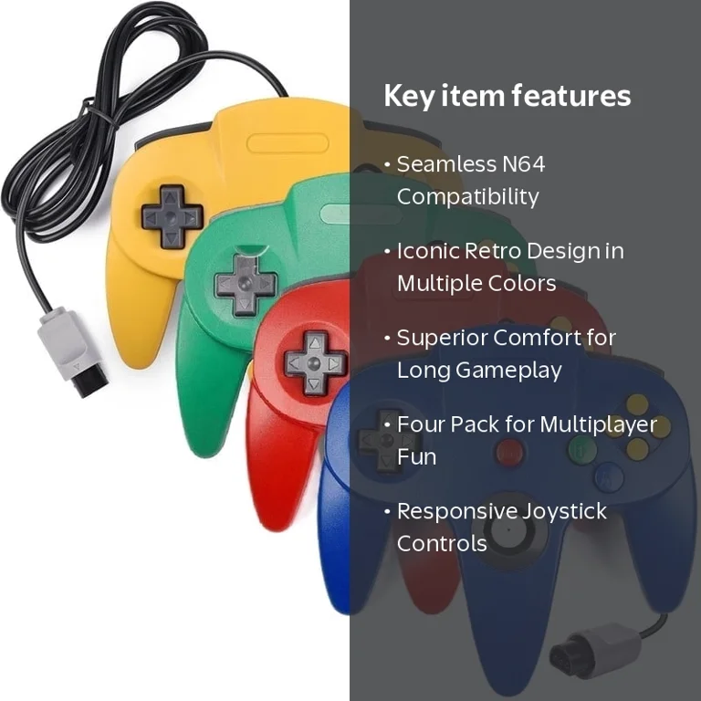 RetroFam, Wired Video Game Controller, 28oz, Yellow - Walmart.com