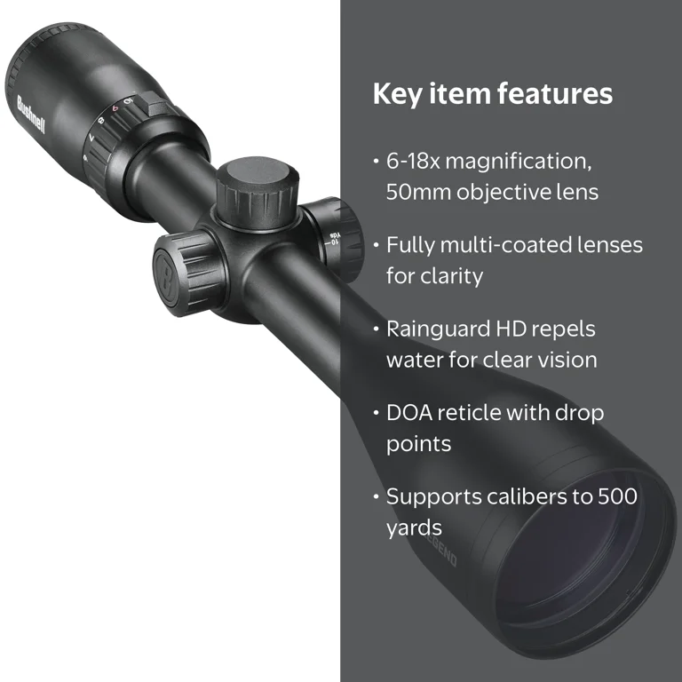 Bushnell Legend 6-18x50 Riflescope Riflescopes Black - Walmart.com