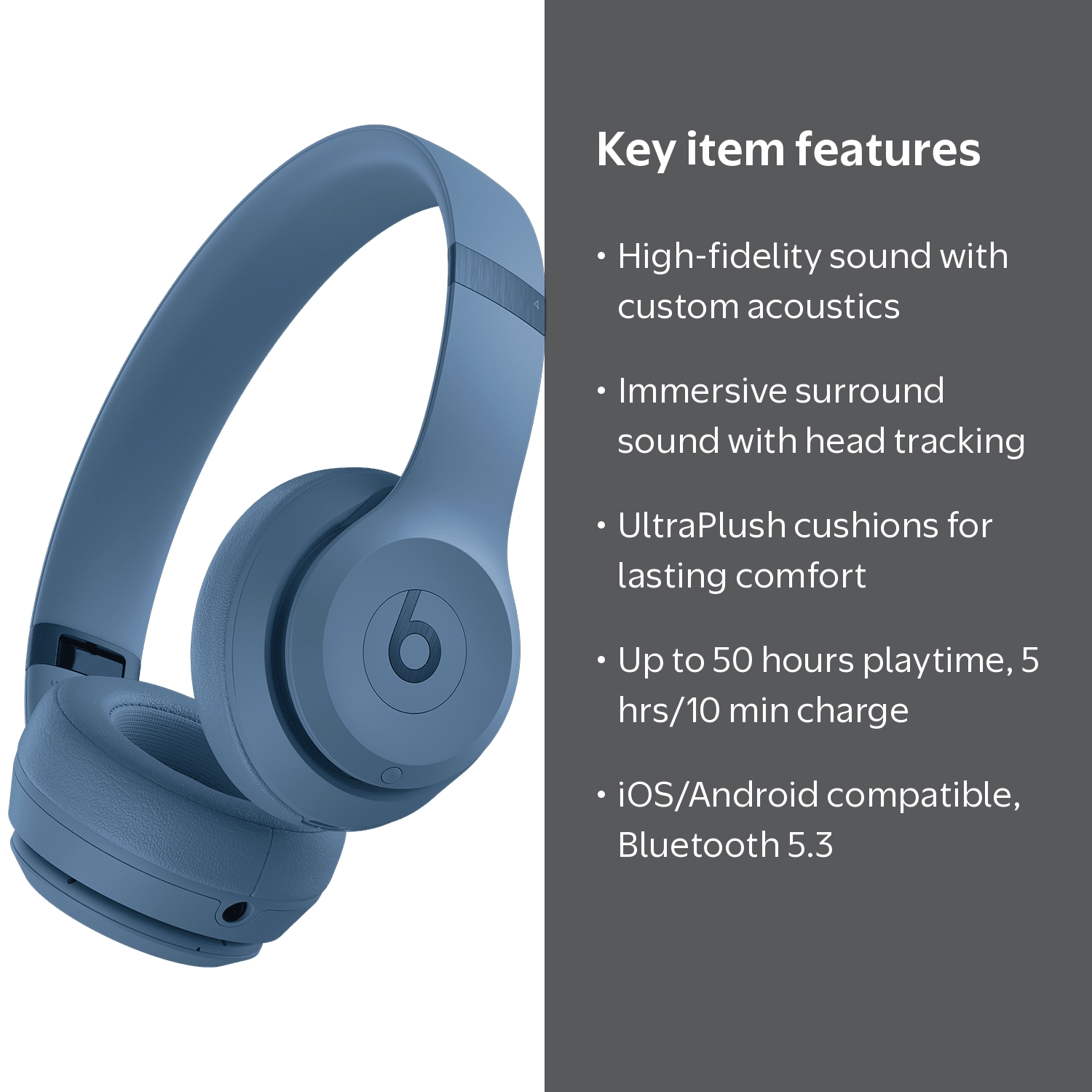 Beats by Dr. Dre, Wireless Headphones, On-Ear, Slate Blue