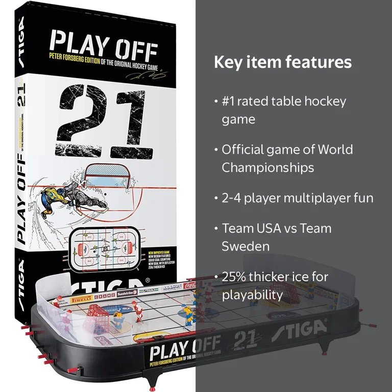 STIGA PlayOff 21 Table Hockey Forsberg Edition with Updated Goals