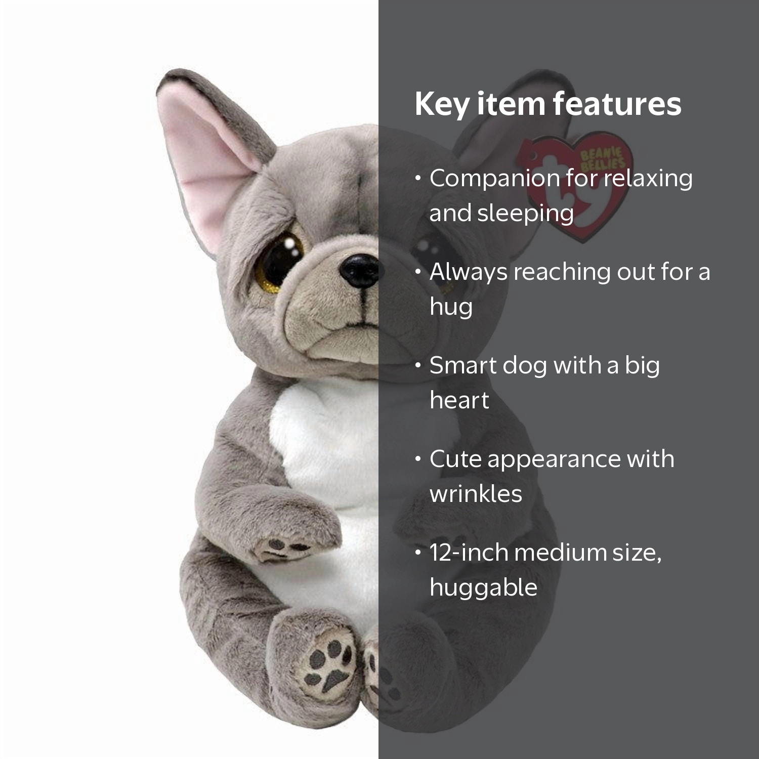 TY Beanie Buddy (Beanie Bellies) - WILFRED the Dog (Medium Size