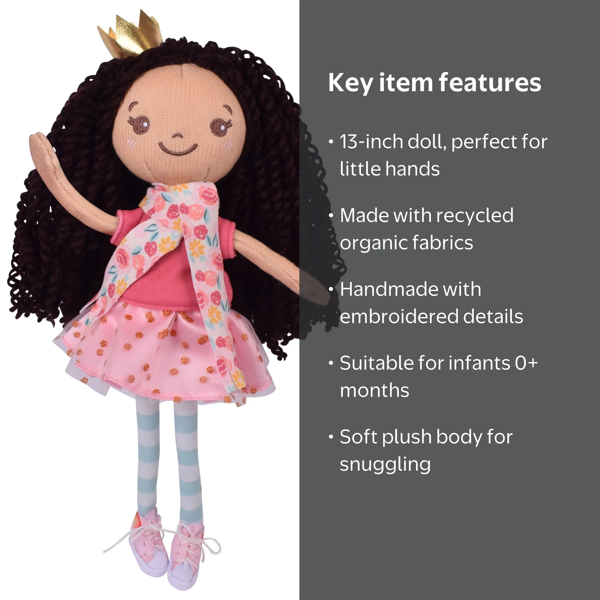 Hopscotch Lane 13inch Soft Bodied Floppy Doll, Jade, Ages 0+