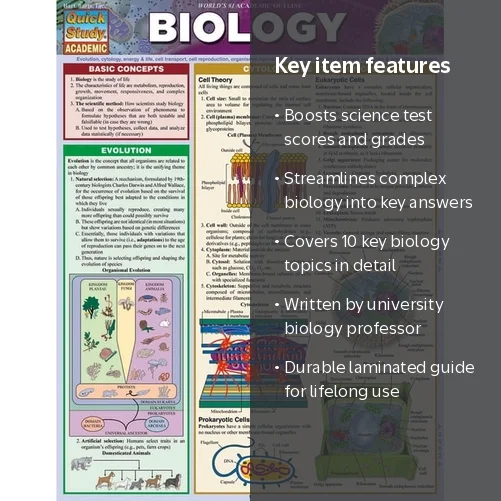 Biology : a QuickStudy Laminated Reference Guide (Other) - Walmart.com