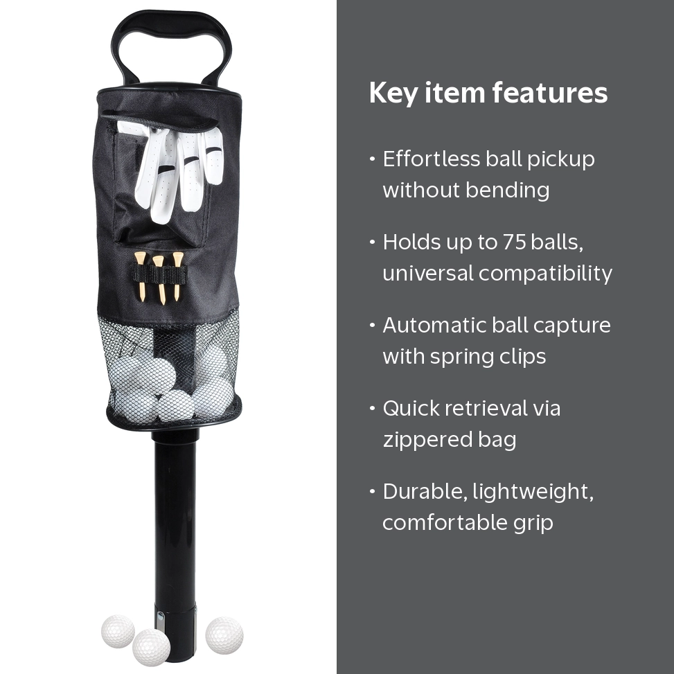 Athletic Works Shag Bag Golf Ball Retriever Large Capacity