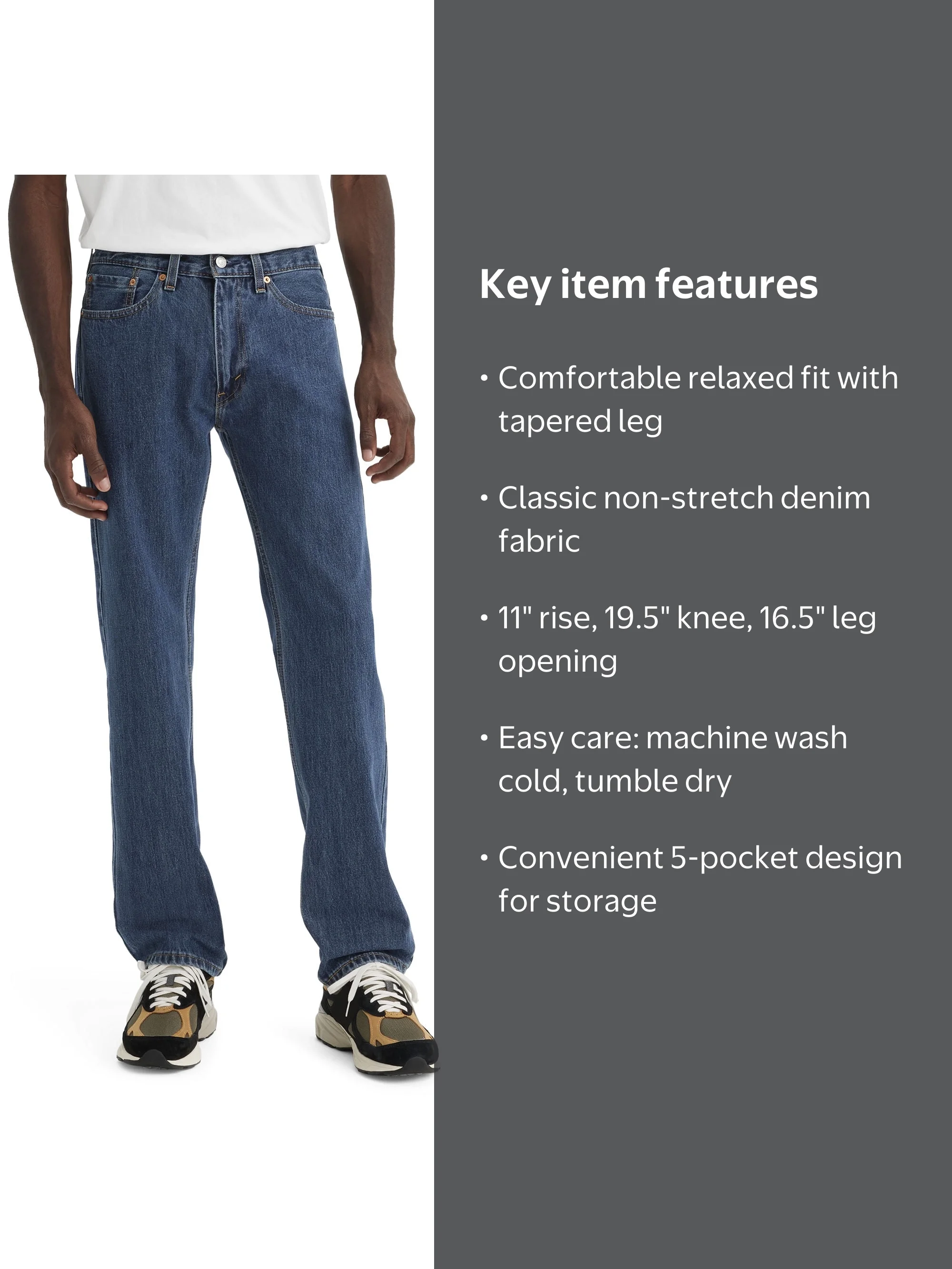 Levi's, Men's 550 Relaxed Fit Jeans, size 32, classic denim