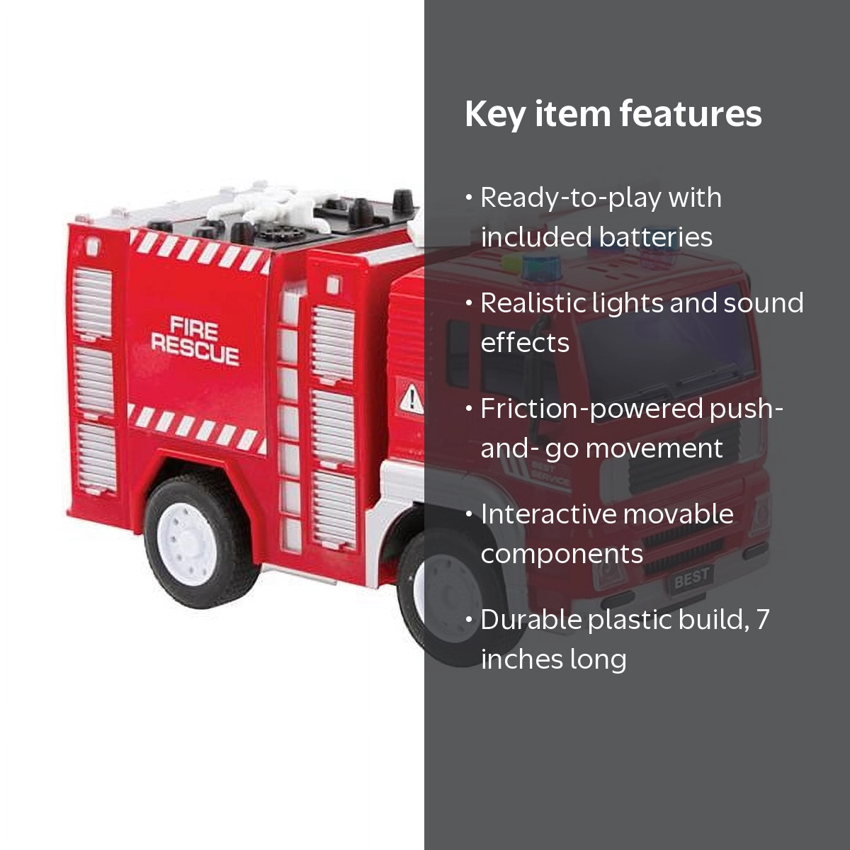 Friction Powered Fire Engineウサギヤブリキフリクショ 7