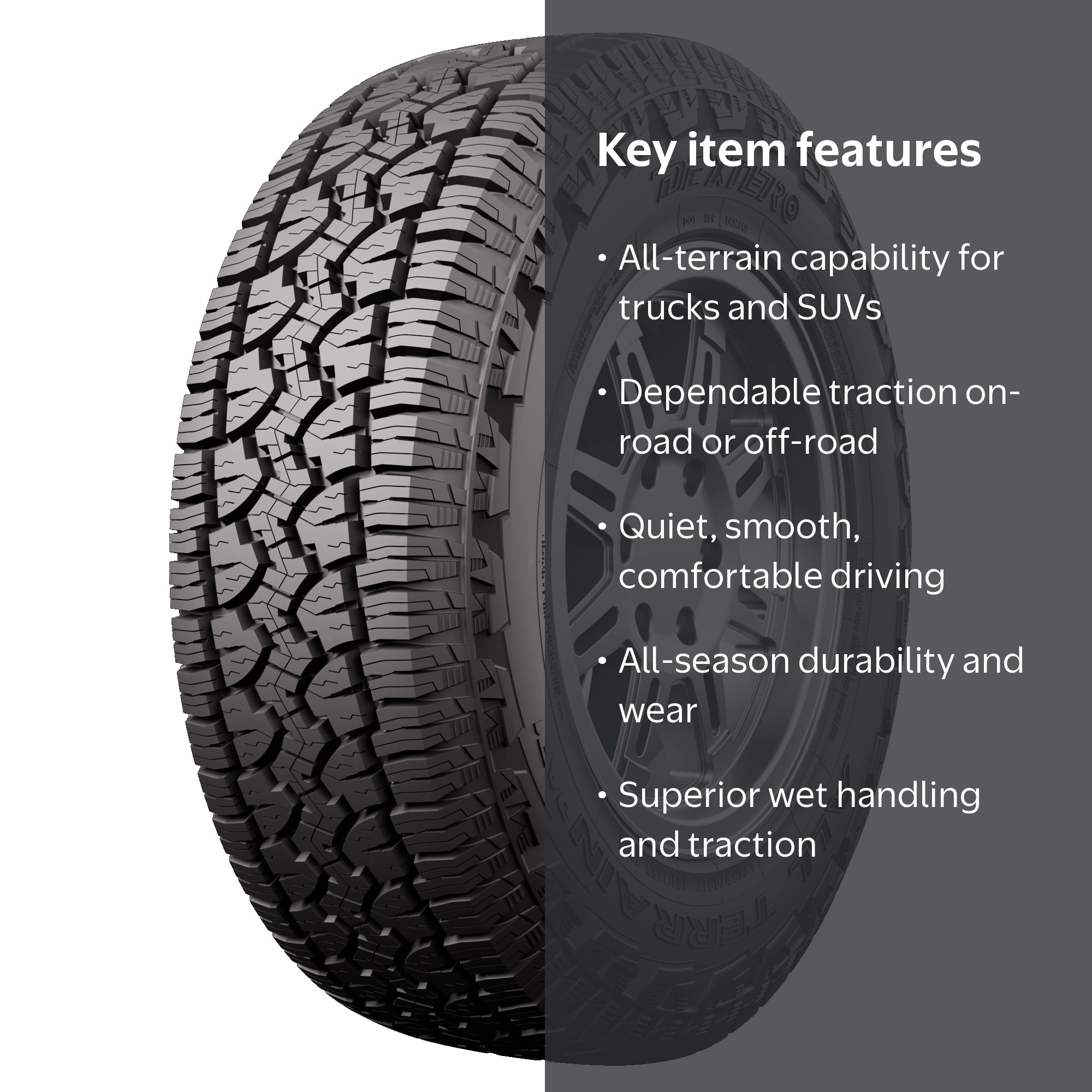 Dextero DAT1 All-Terrain LT265/75R16E 123/120S Tire - Walmart.com
