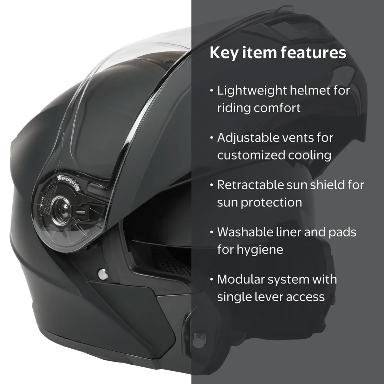 Fuel Helmets ACE Adult Modular Helmet - Medium - Walmart.com