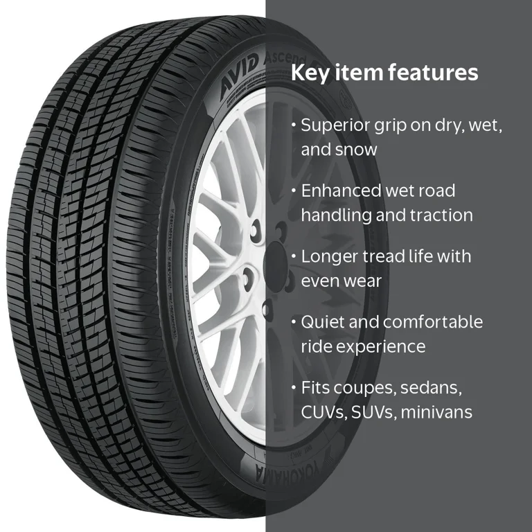 Yokohama, Passenger Tire, 185/55R16 83H, All Season, Black