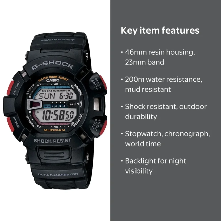 Casio Men's G-Shock Mudman Watch G9000-1V - Walmart.com