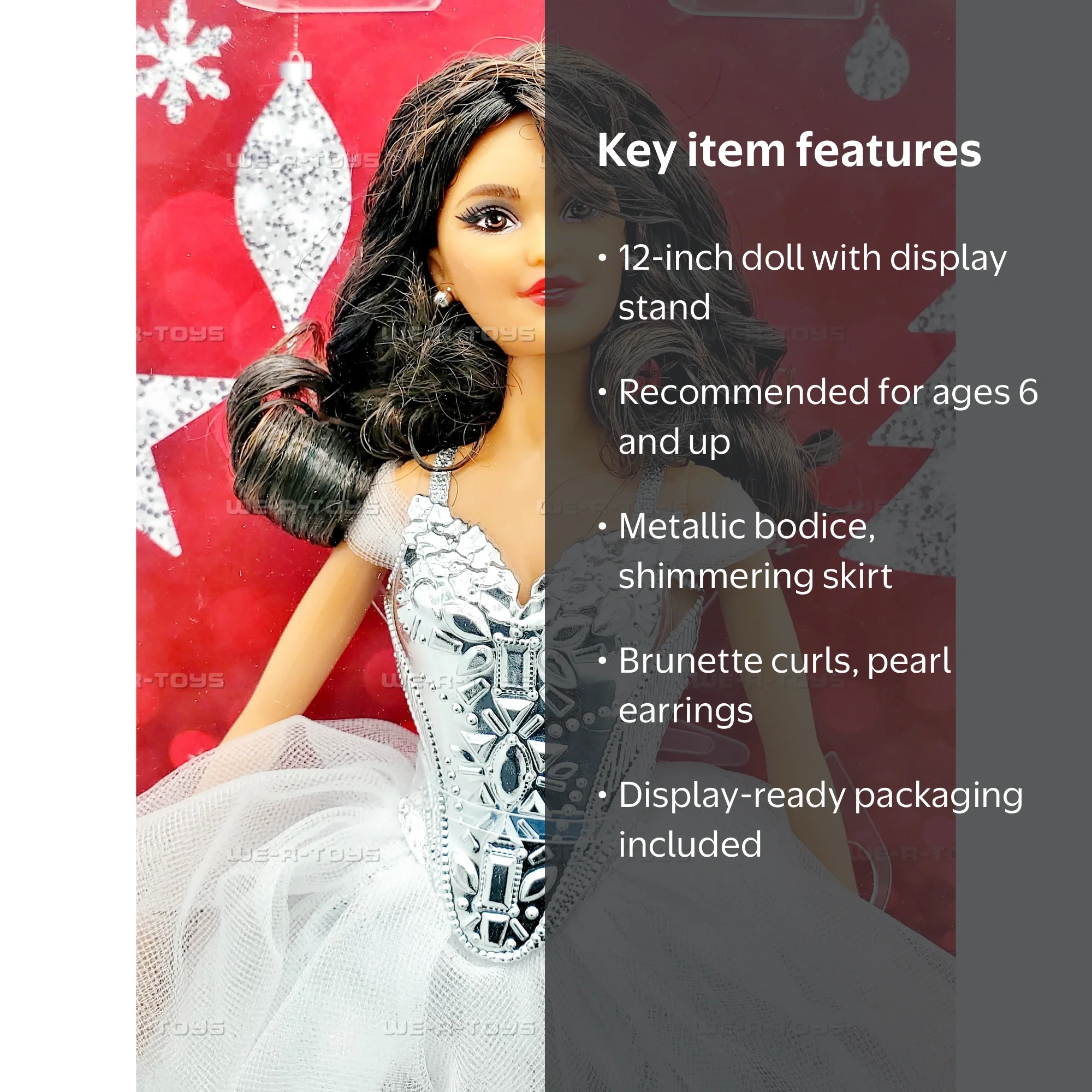 Barbie Signature 2021 Holiday Barbie Doll (12-inch Brunette Curly
